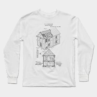 Portable house Vintage Patent Hand Drawing Long Sleeve T-Shirt